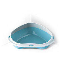 Atvērtā kaķu stūra tualete ar apmali Shuttle Corner Big 58x48x20,5 cm, dažādas krāsas