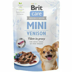 Brit Care Mini wet Venison fillets in gravy 85 g mitrā barība  suņiem