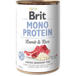 BRIT CARE wet Mono Protein Lamb & Rise 400 g - konservi suņiem