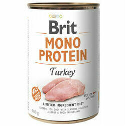 BRIT CARE wet Mono Protein Turkey 400 g konservi suņiem