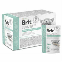 Brit GF Veterinary Diets Cat Pouch Urinary & Stress 85 g
