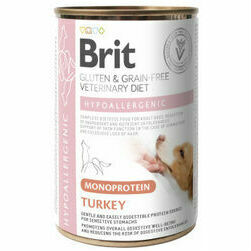 Brit GF Veterinary Diets Dog Can Hypoallergenic Monoprotein Turkey 400 g