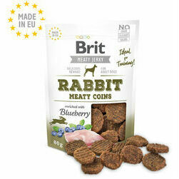 Brit Jerky Rabbit Meaty Coins Snack 80 g kārums suņiem
