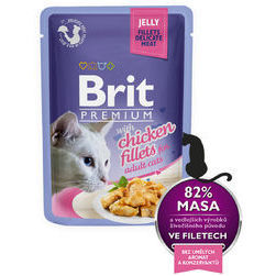 Brit Premium Cat Delicate Fillets in Jelly with Chicken 85 g mitrā barība kaķiem