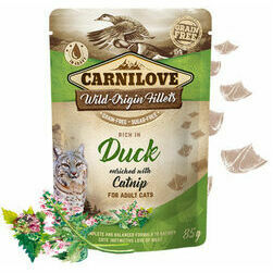 Carnilove Cat Pouch Duck Catnip 85g mitrā barība kaķiem