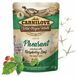 Carnilove Cat Pouch Pheasant Raspberry Leaves 85g mitrā barība kaķiem