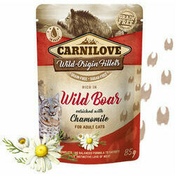 Carnilove Cat Pouch Wild Boar Chamomile 85g mitrā barība kaķiem