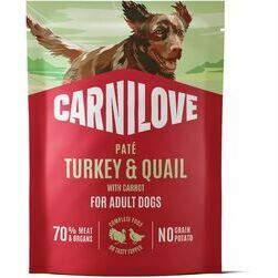 Carnilove Dog Adult Pate Turkey & Quail with Carrot 300 g