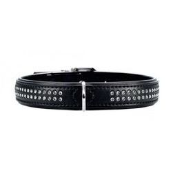 Collar Modern Art Deluxe 35 nickel Faux Leather black/black
