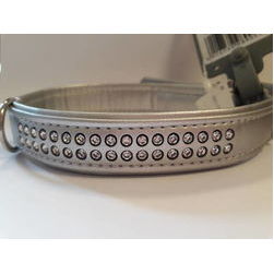 Collar Modern Art Deluxe 40 nickel Faux Leather silver/Faux Leather si