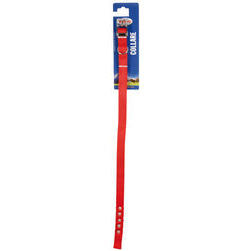 Dubultā neilona kakla siksna 50-55x2,5cm sarkana