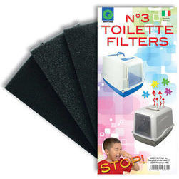 Filtrs kaķu tualetei 9x18x2h cm 3 gab.