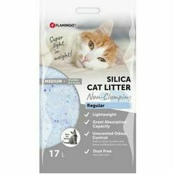 Flamingo CAT LITTER SILICA MEDIUM 17 L - silikona smiltis
