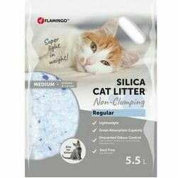 Flamingo CAT LITTER SILICA MEDIUM 5,5 L - silikona smiltis