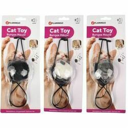 Flamingo DOORHANGER MOUSE WITH SOUND CHIP rotaļlieta kaķiem