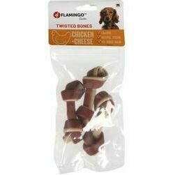 Flamingo gardumi suņiem DUETTO CHICKEN&CHEESE 3gb x 11cm, 120g