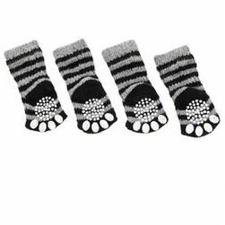 Flamingo pretslīdes zeķes suņiem M 52x40mm BLACK/GREY