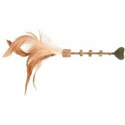 Flamingo rotaļlieta kaķiem Topsy Heart Stick Brown 25cm