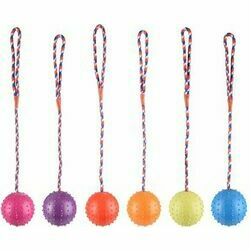 Flamingo rotaļlieta suņiem Tug rope with ball 7 cm Multiple colours