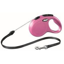 flexi New Classic S 5m pink trose - pavada suņiem