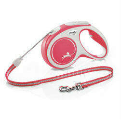 flexi New Comfort S trose 5 m, red - pavada suņiem