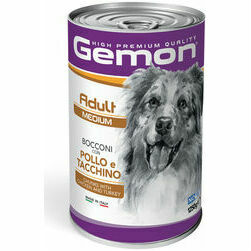 GEMON Dog chunkies Adult MEDIUM with chicken & rice  0.415 kg - konservi suņiem
