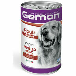 GEMON Dog chunkies Adult MEDIUM with lamb & rice 1.250 kg - konservi suņiem
