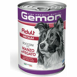 Gemon Dog Medium Adult Chunks with Beef and Liver 415 g