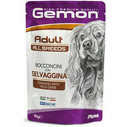 Gemon Dog Pouch All Breeds Adult with Wild Game 100 g