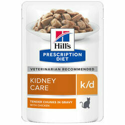 Hills Prescription Diet Cat K/D Kidney Care with chicken 12 x 85g konservi kaķiem