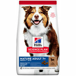 Hills Science Plan Dog Mature Adult 7+ Medium with Lamb 14kg barība suņiem