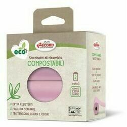 Izkārnījumu maisiņi Compostable 22x33 cm, 2 gb roza