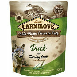 CARNILOVE Pate Duck with Timothy Grass 300 g konservi suņiem
