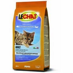 LeChat Adult Kibbles with Tuna and Salmon 1.5 kg - barība kaķiem