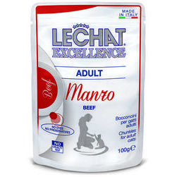 LeChat Excellence Pouch Adult Chunkies with Beef 100 g