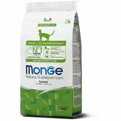 MONGE Adult Monoprotein Rabbit 1,5 kg - barība kaķiem
