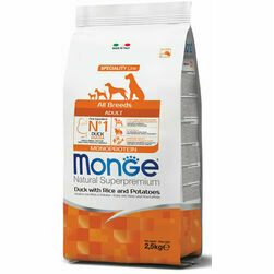 Monge All Breeds Adult Monoprotein Duck with Rice and Potatoes 2,5 kg - barība suņiem