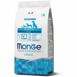 MONGE ALL BREEDS Adult Light Salmon and Rice 2,5 kg - barība suņiem
