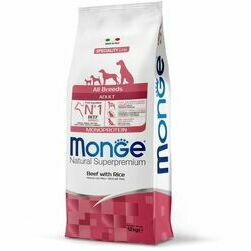 MONGE ALL BREEDS Adult Monoprotein Beef with Rice 12 kg - barība suņiem
