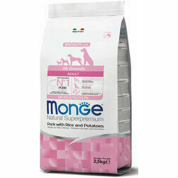 Monge All Breeds Adult Monoprotein Pork with Rice and Potatoes 2,5 kg - barība suņiem