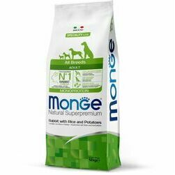 MONGE ALL BREEDS Adult Rabbit, Rice and Potatoes 12 kg - barība suņiem