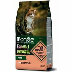Monge BWild Cat Grain Free Adult Salmon with Peas 1,5 kg