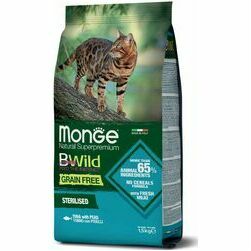Monge BWild Cat Grain Free Sterilised Tuna with Peas 1,5 kg