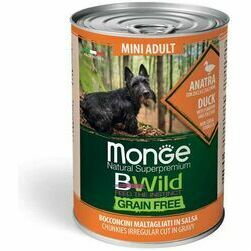 Monge Dog BWild Grain Free Mini Adult Chunkies in Gravy Duck with Pumpkin and Zucchini 400 g