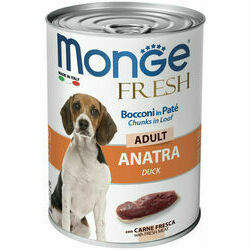 Monge Dog Fresh Adult Chunks in Loaf with Duck 400 g