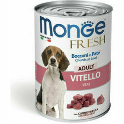 Monge Dog Fresh Adult Chunks in Loaf with Veal 400 g