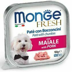 Monge Dog Fresh Pate and Chunkies with Pork 100 g