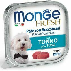 Monge Dog Fresh Pate and Chunkies with Tuna 100 g