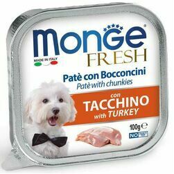 Monge Dog Fresh Pate and Chunkies with Turkey 100 g