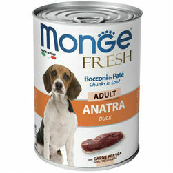 Monge Fresh Chunks ADULT with Duck 400 g - konservi suņiem
